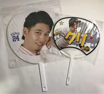 미사용 호크스  부채 2개 세트