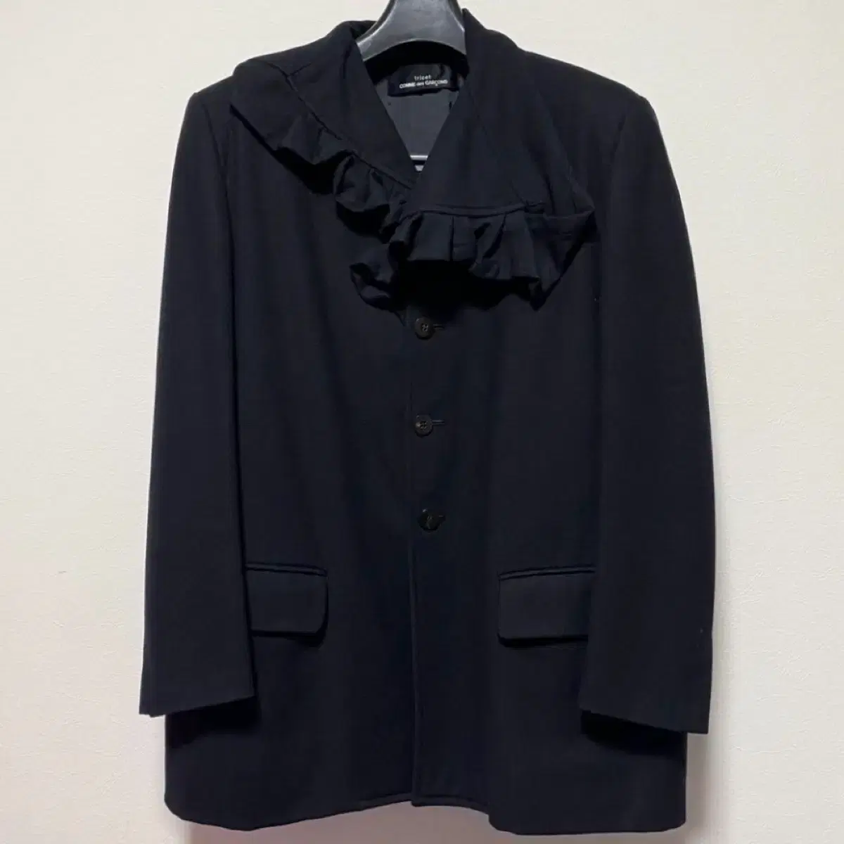 꼼데가르송 트리코 러플 자켓 comme des garcons