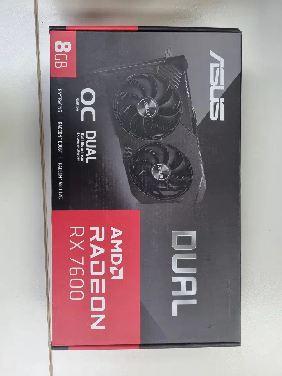 그래픽카드 에이수스 라데온 RX7600 미사용제품