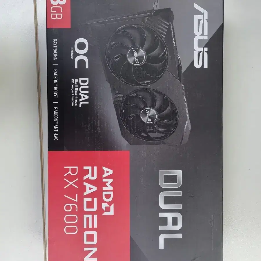 그래픽카드 에이수스 라데온 RX7600 미사용제품