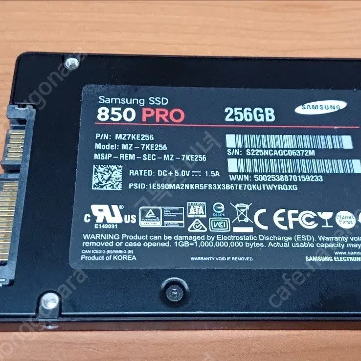 중고 ssd256g 삼성850 PRO