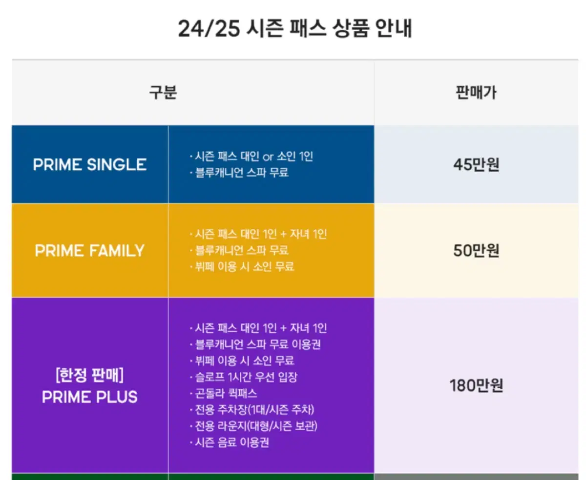 휘닉스파크 스키 시즌권(양도)