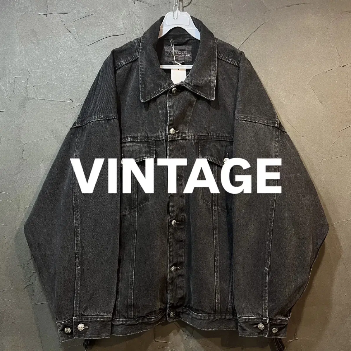 [XXXL] VINTAGE 빈티지 흑청 빅사이즈 데님 자켓