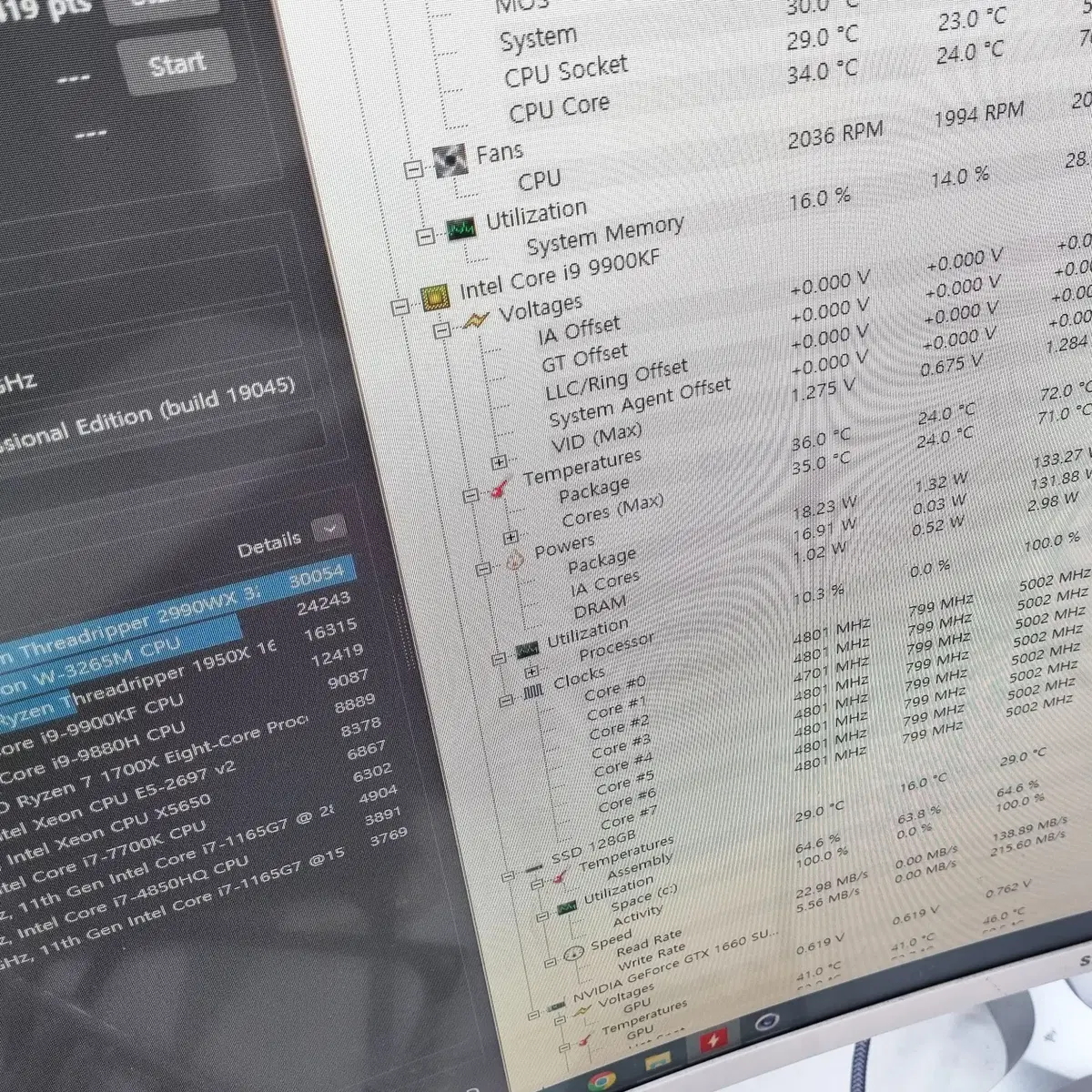 인텔 i9 9900K F CPU / MSI Z390 / 커세어 수냉 쿨러