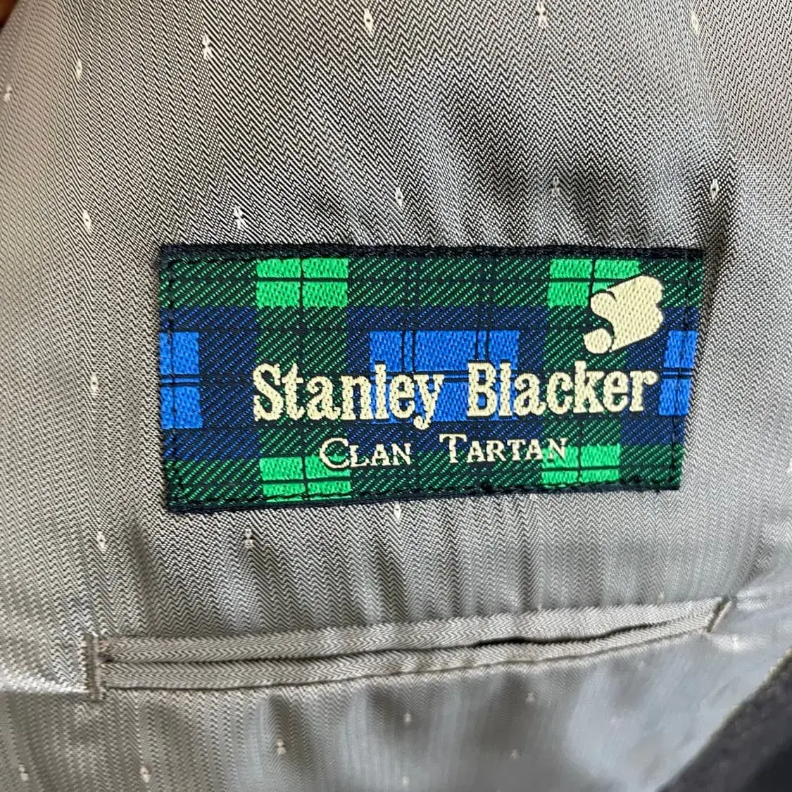 stanley Blacker 브라운 윈도우체크 블레이져