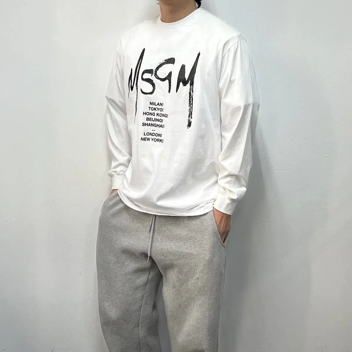 MSGM 오버핏 롱 슬리브