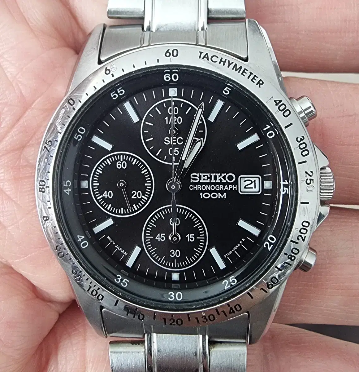 세이코 (SEIKO) 크로노 그래프 SND367P1 쿼츠 시계