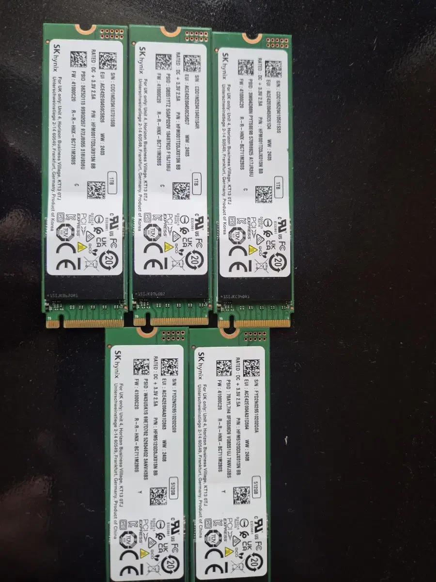 하이닉스 nvme 512 1tb 팝니다