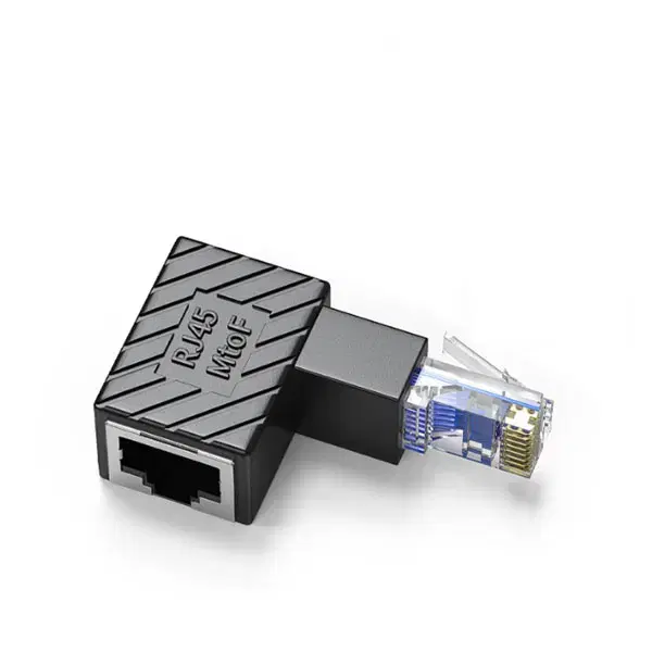 RJ45 90도 꺽임 연장 커플러 하향 UTP