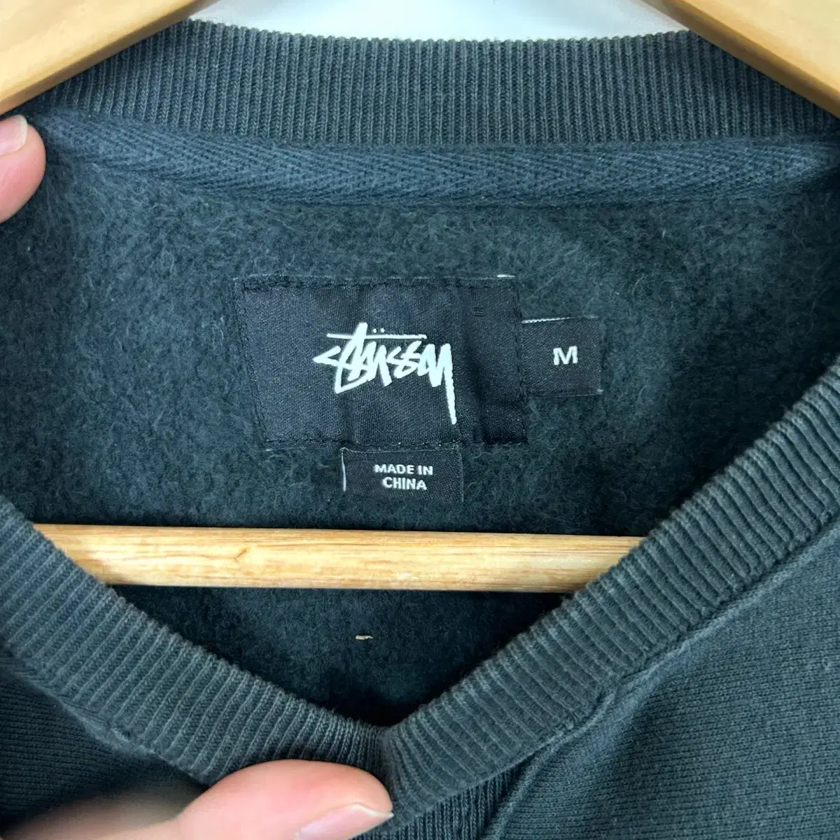 Stussy 스투시 리버스위브 스탁로고 맨투맨