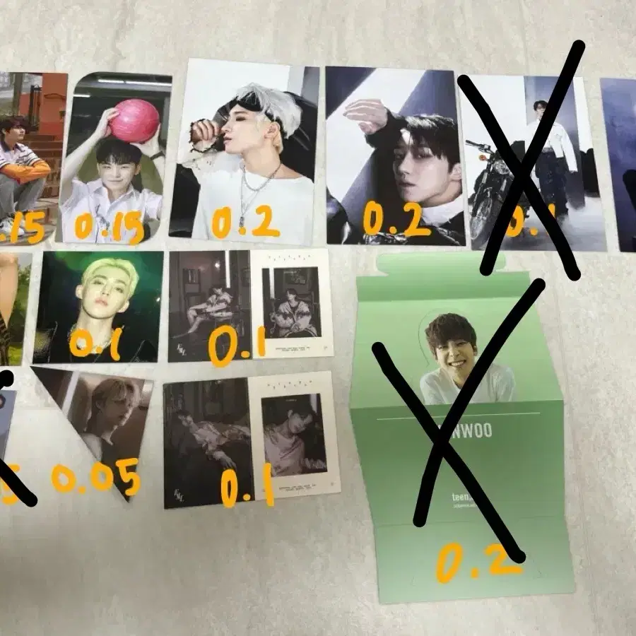 세븐틴 공식 앨범구성품 스티커 포카 엽서 원우 민규 에스쿱스 정한 조슈아