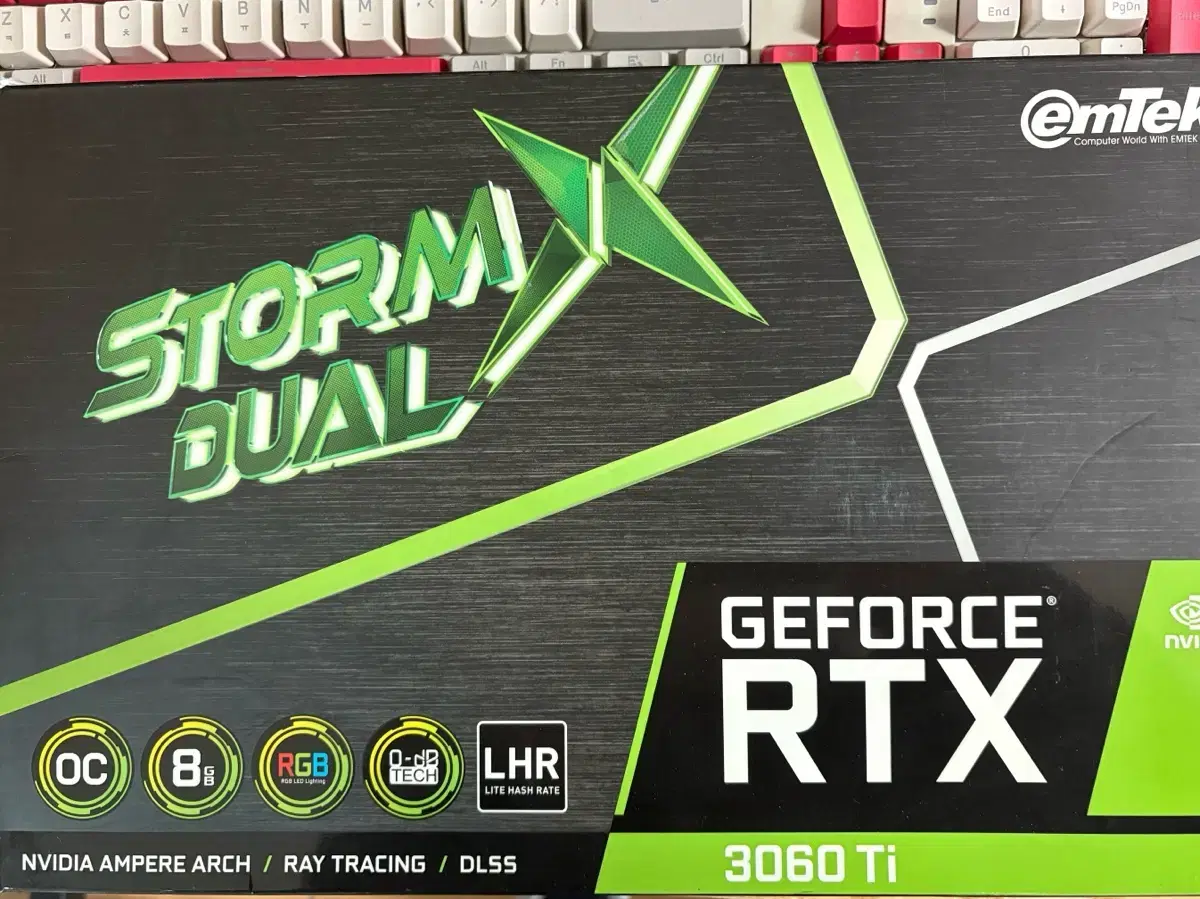 이엠텍 지포스 RTX 3060ti lhr 팝니다