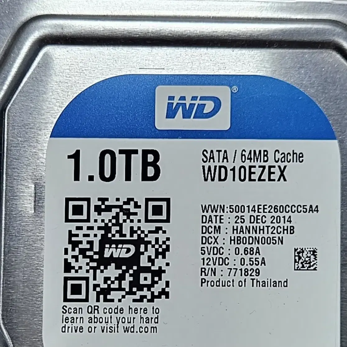 WD 하드디스크 블루 1TB Blue WD10EZEX