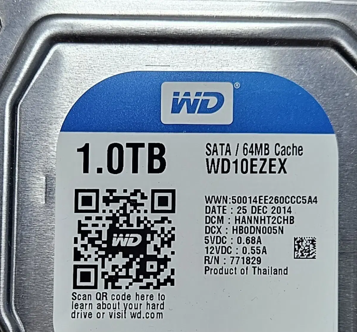 WD 하드디스크 블루 1TB Blue WD10EZEX