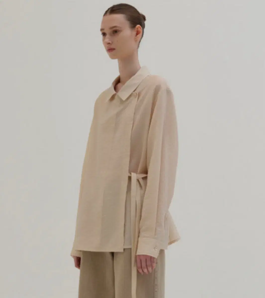 Moia 모이아 텐셀 더블셔츠 double shirt (beige)