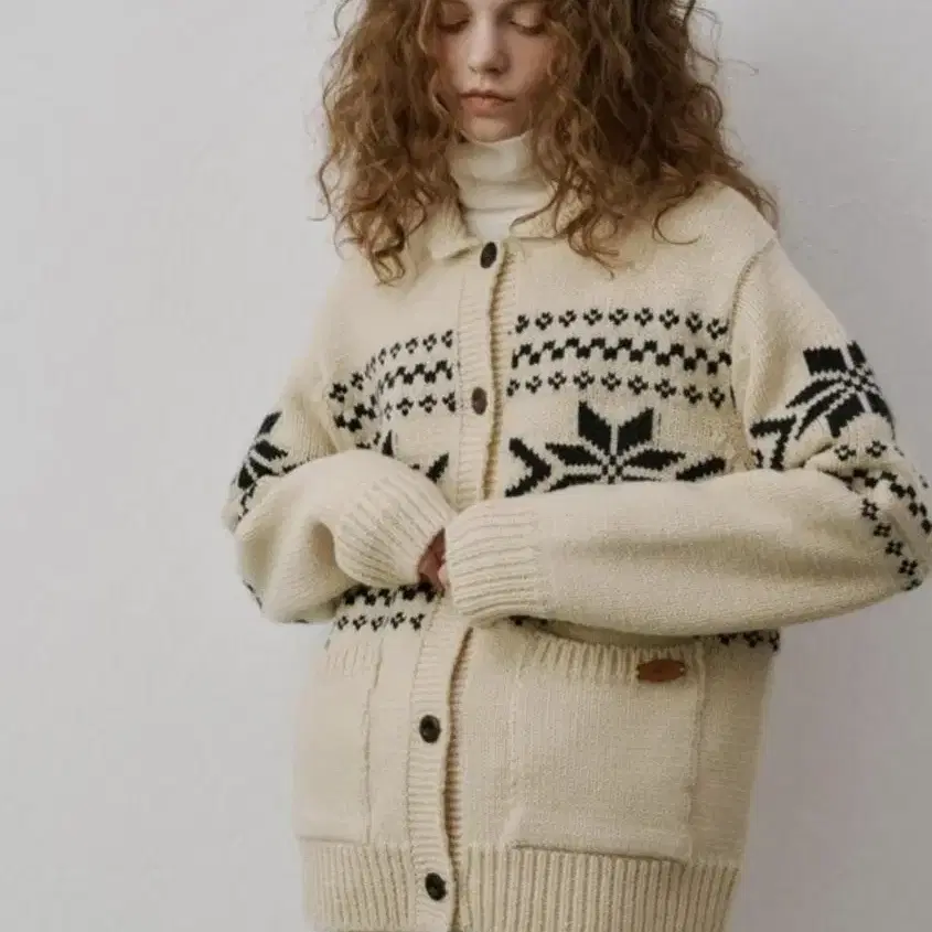 플라드주르 snow cowichan cardigan