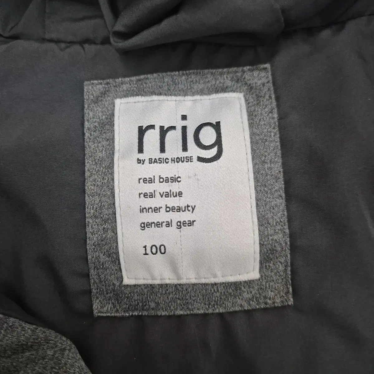 리그 rrig 사이드와펜 다운 후드 패딩 점퍼