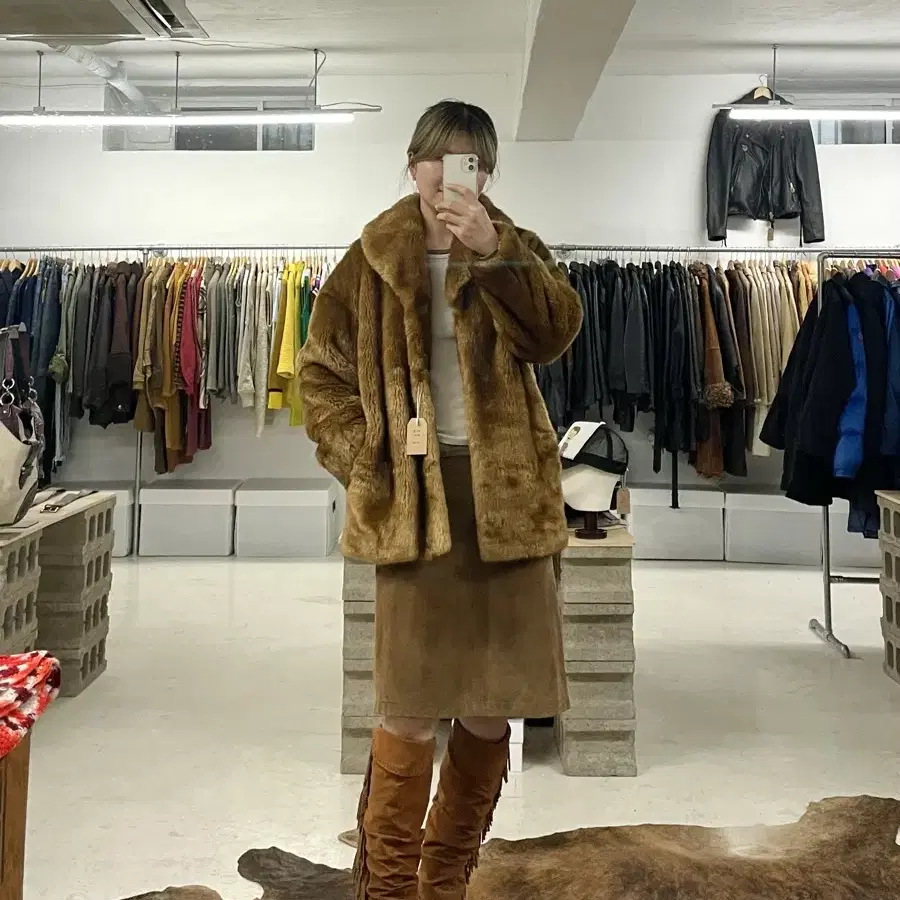 RAY BEAMS fur coat