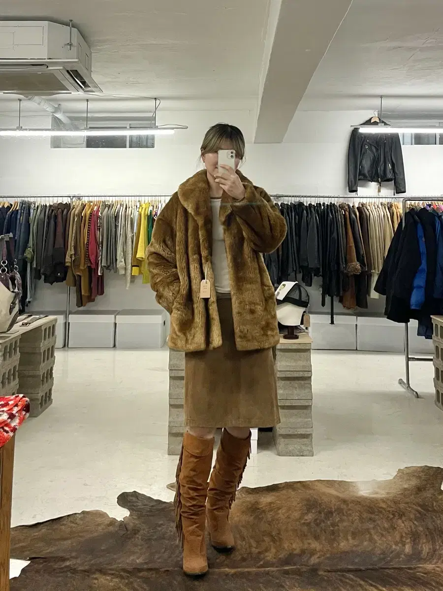 RAY BEAMS fur coat