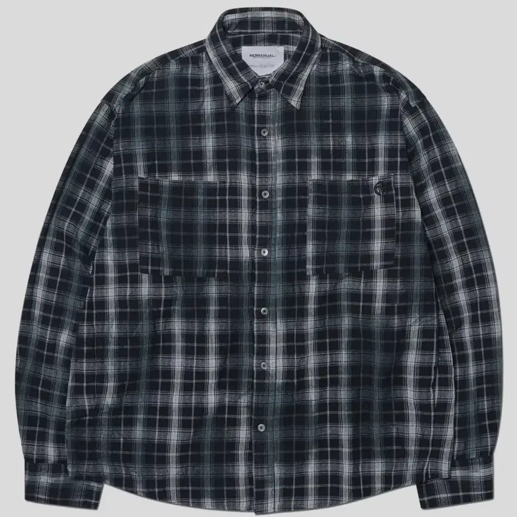 노매뉴얼 O.D CHECK SHIRT - BLACK