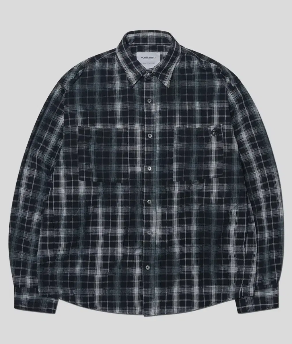 노매뉴얼 O.D CHECK SHIRT - BLACK