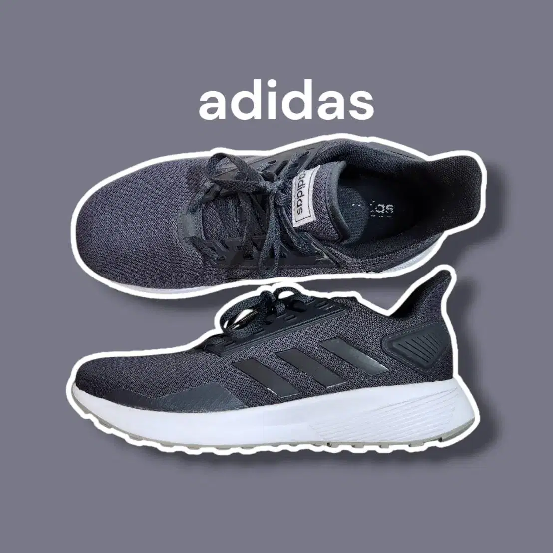 240/ ADIDAS 아디다스 듀라모 챠콜 스니커즈 /0121