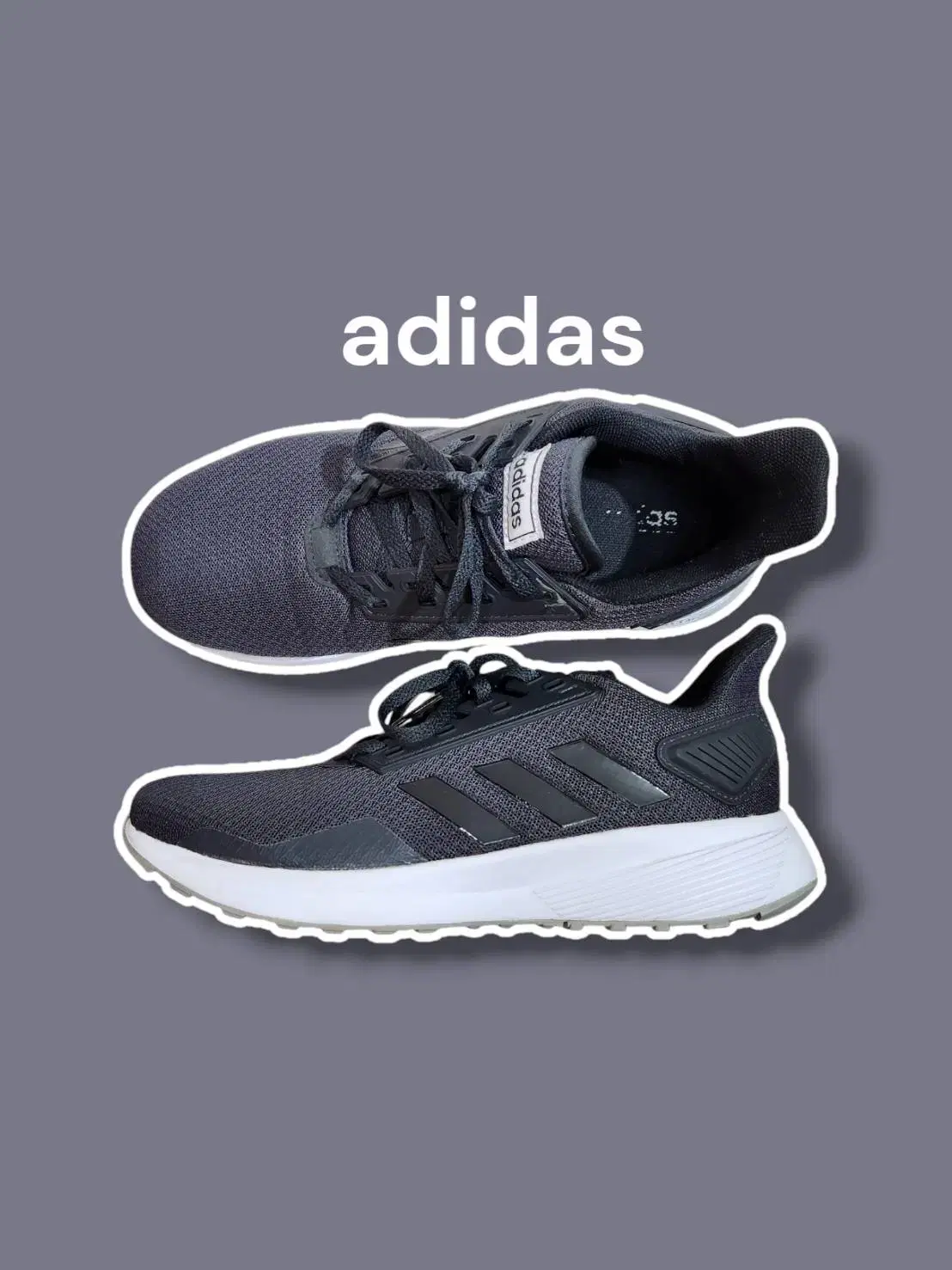 240/ ADIDAS 아디다스 듀라모 챠콜 스니커즈 /0121