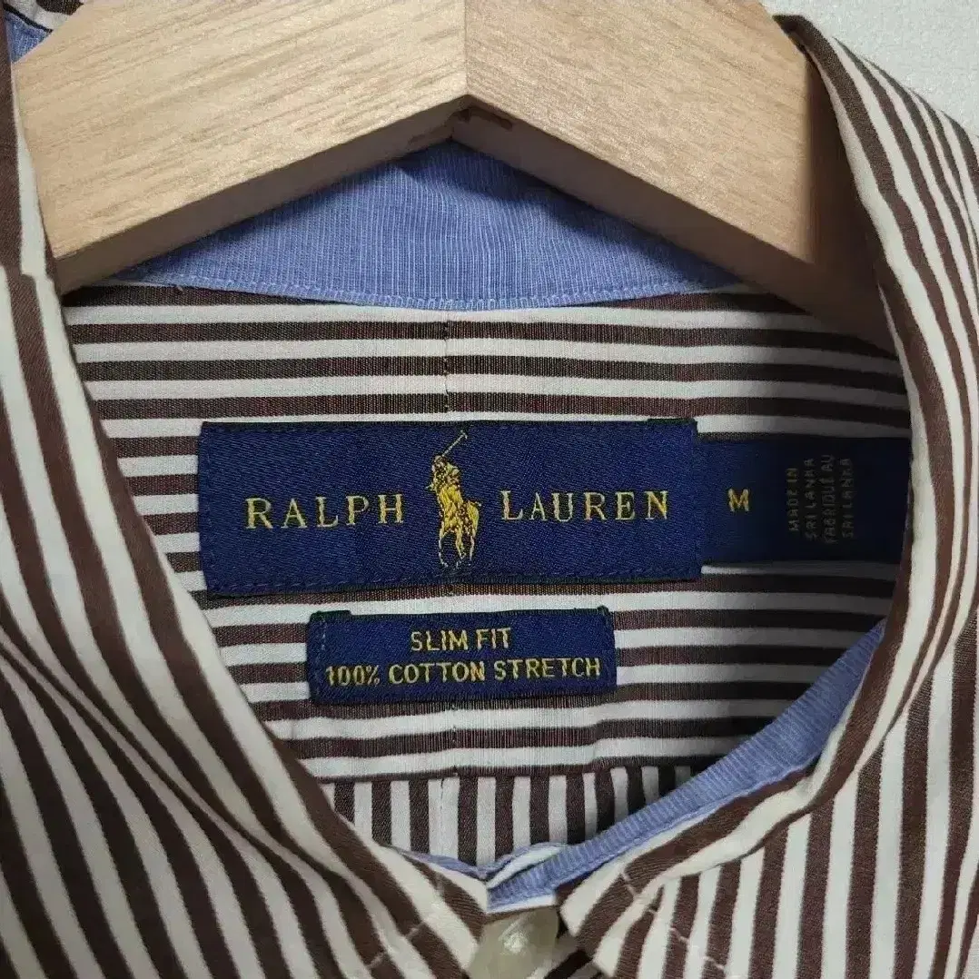 (M)POLO RALPHLAUREN 폴로랄프로렌 브라운 스트라이프 셔츠