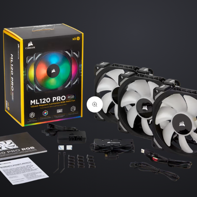 커세어 ML120 RGB PRO 판매합니다 3팬x3개 + 커세어링크