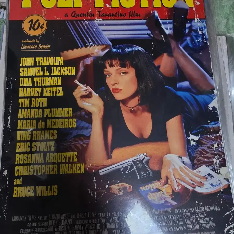 Pulp Fiction 1st A3 poster for sale #펄프픽션에무시네마,#펄프픽션우마써먼,#펄프픽션포스터 on  Bunjang Global Site., image size:900x900