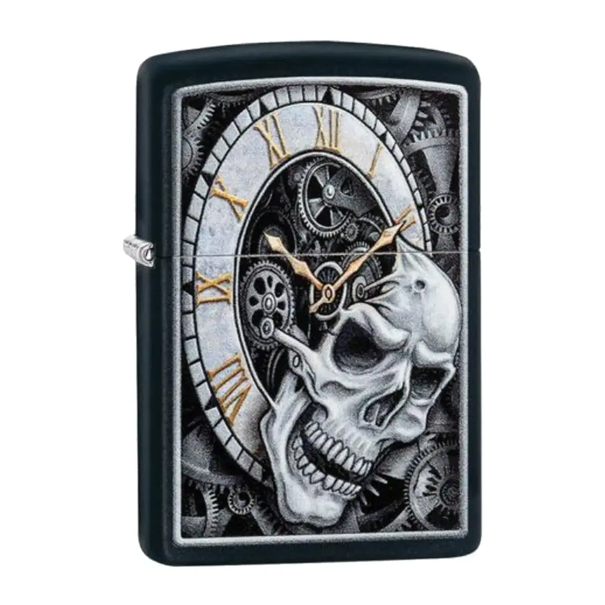 ZIPPO 라이터 지포라이터 SKULL CLOCK DESIGN