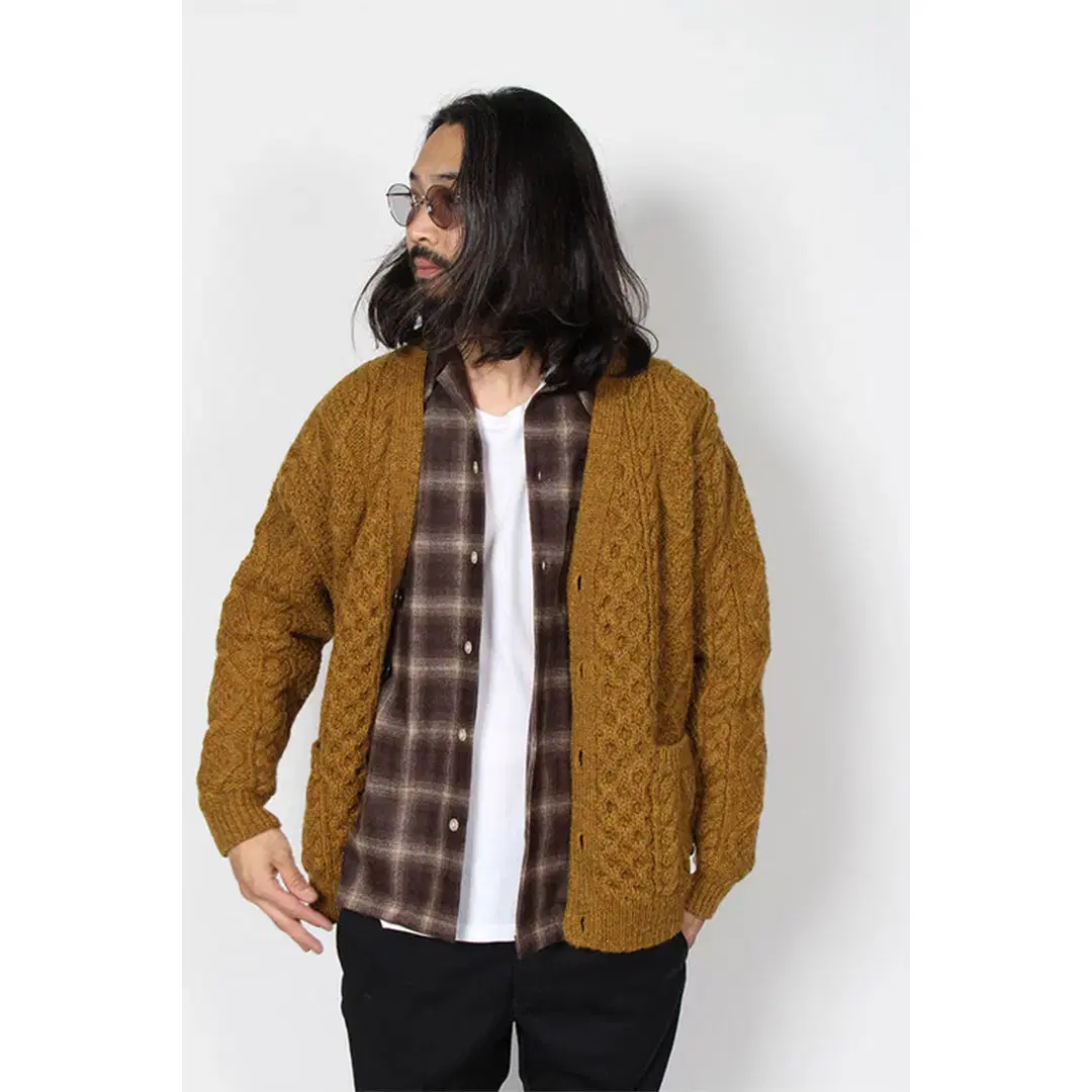 WACKO MARIA MOHAIR FISHERMAN CARDIGAN