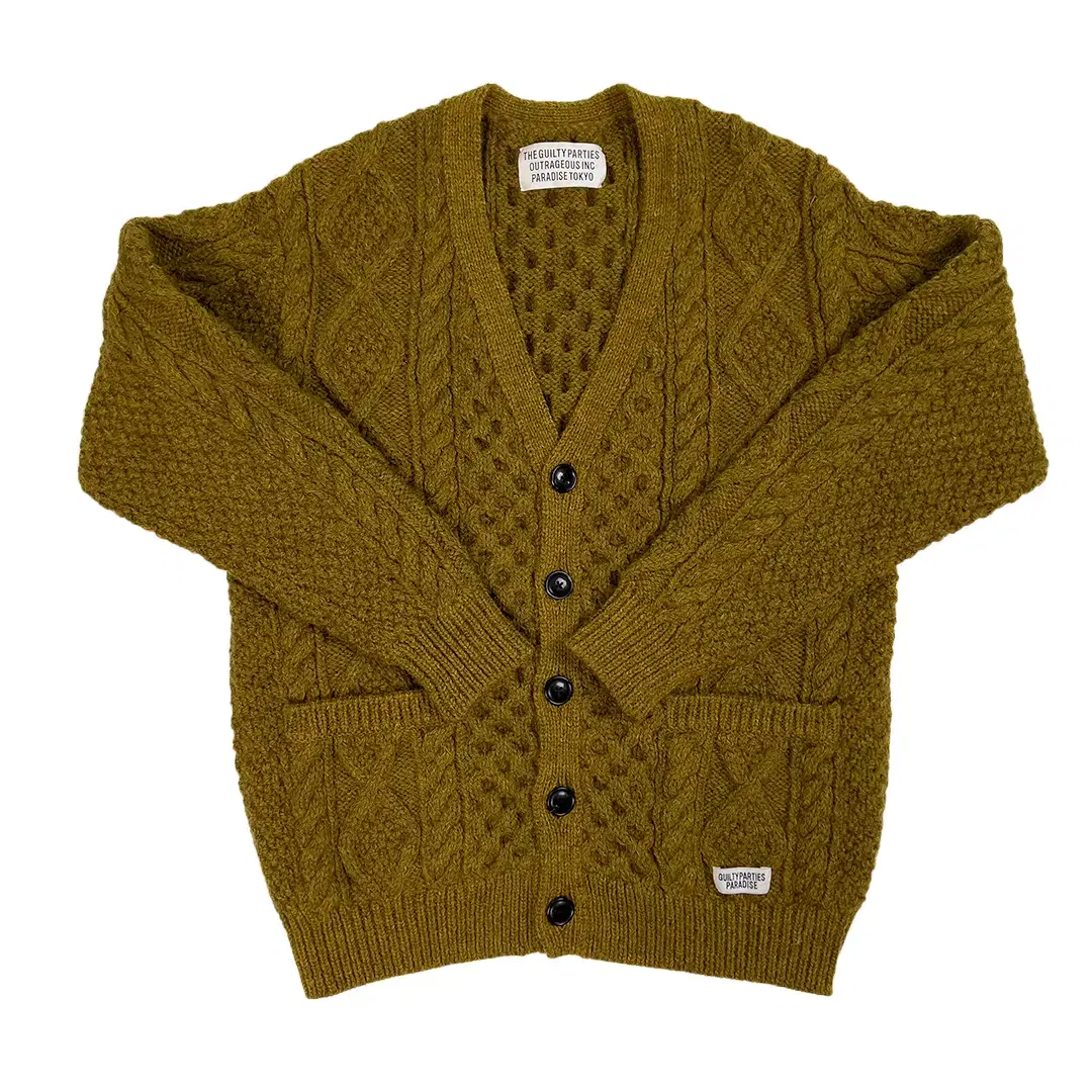 WACKO MARIA MOHAIR FISHERMAN CARDIGAN