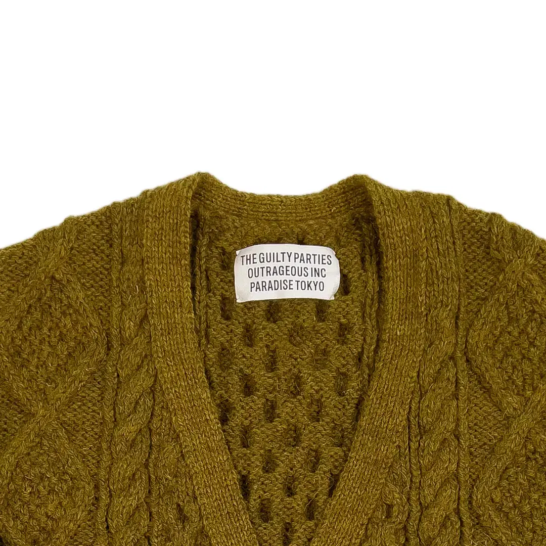 WACKO MARIA MOHAIR FISHERMAN CARDIGAN