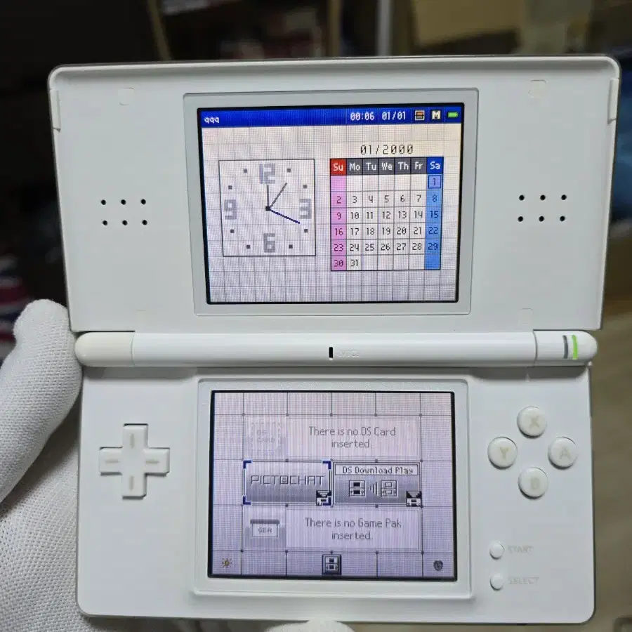 A급 닌텐도 DS Lite DSL 화이트 상.하 새액정