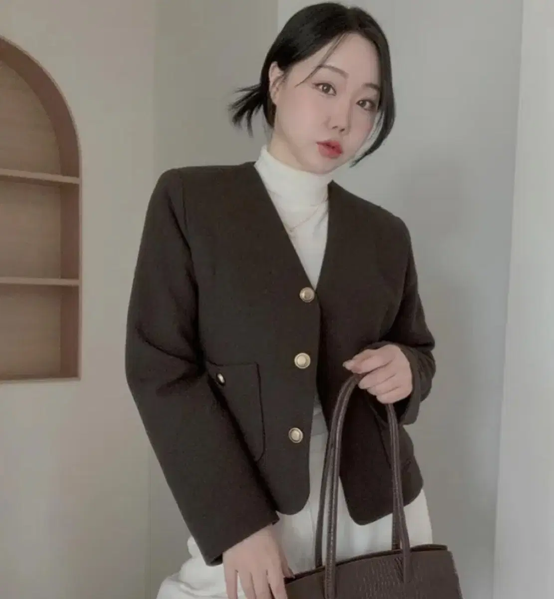 하비언니 노카라 숏자켓