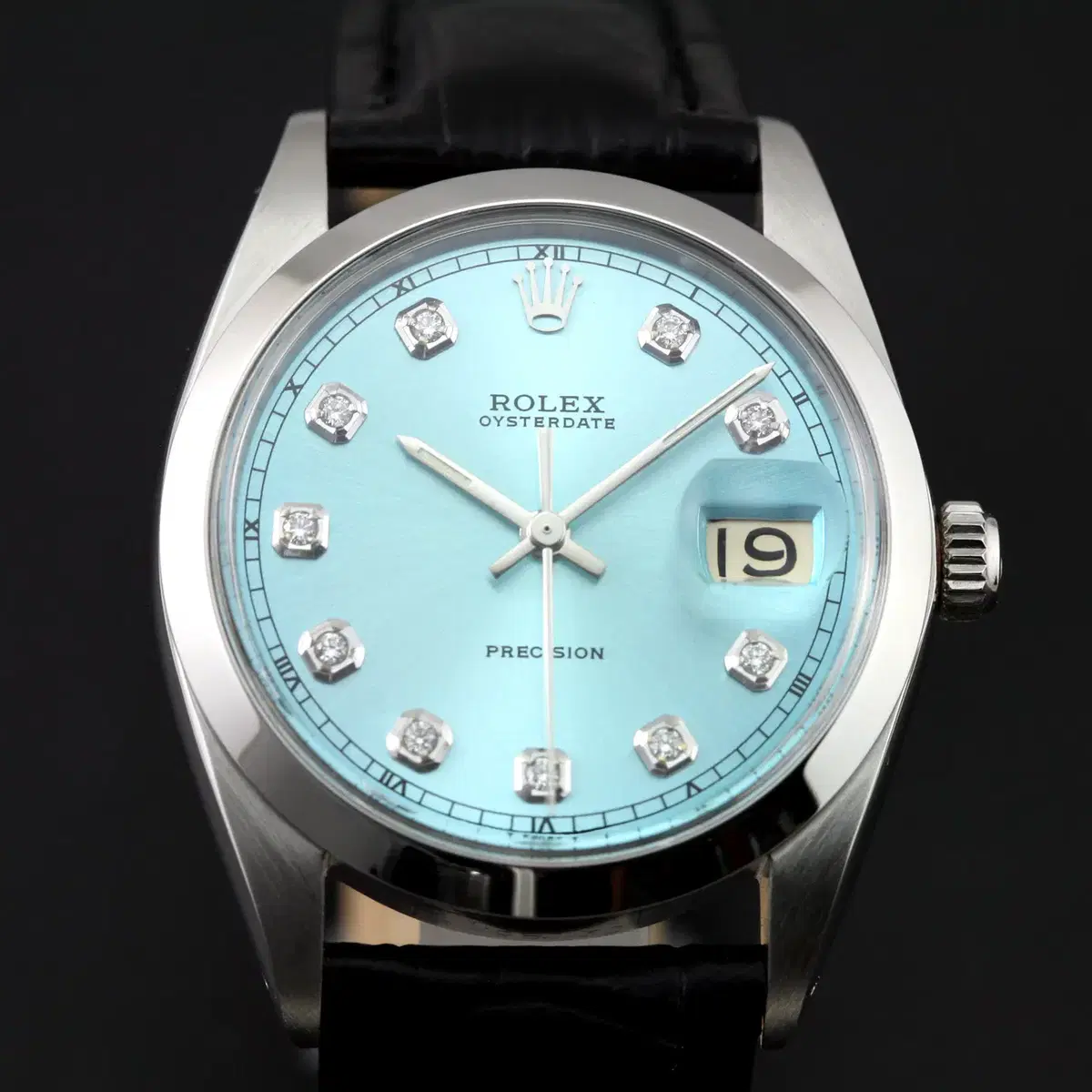 ROLEX 6694 아이스 블루 다이아 인덱스 워치