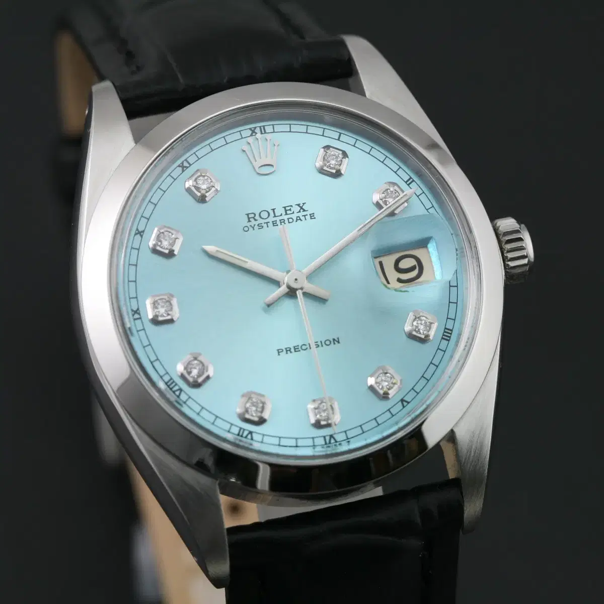 ROLEX 6694 아이스 블루 다이아 인덱스 워치