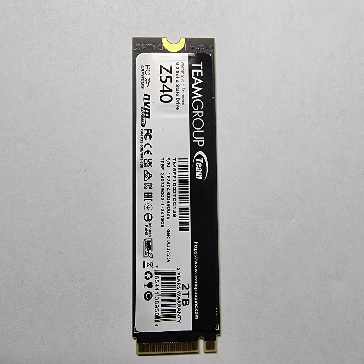 SSD 팀그룹 T-Force Z540 M.2 NVMe 5.0 2TB판매