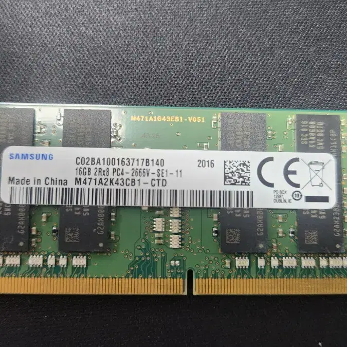 삼성전자 노트북램 DDR4 16GB 메모리 3.2만원에 팝니다.