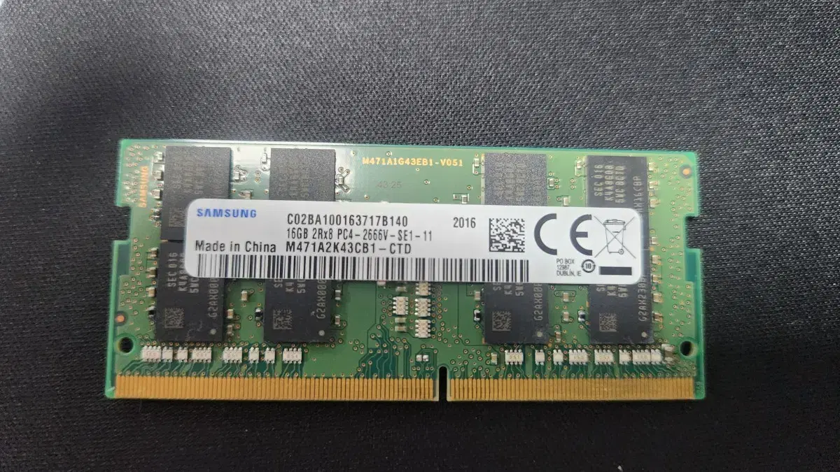 삼성전자 노트북램 DDR4 16GB 메모리 3.2만원에 팝니다.