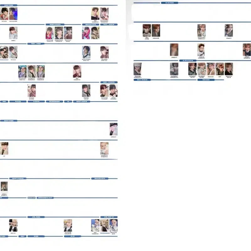 보넥도 포카 교환 양도 판매 성호 리우 재현 태산 이한 운학 분철