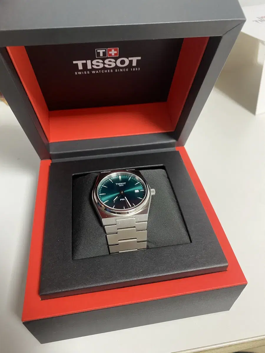 티쏘 prx 40mm 녹판 쿼츠