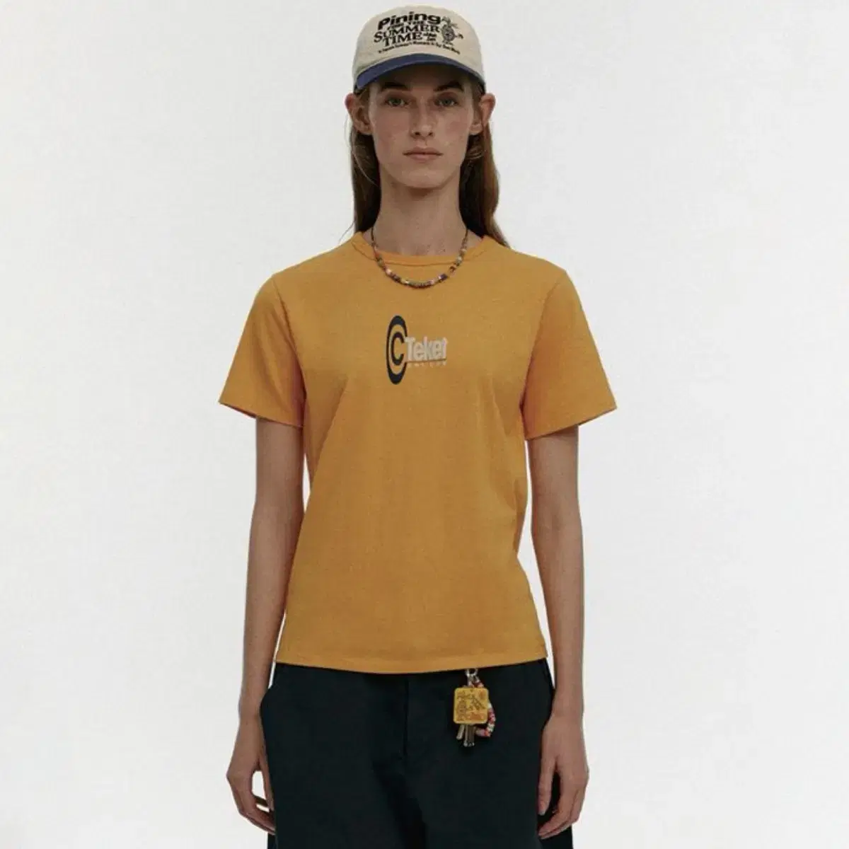 (새상품) 테켓 symbol women tee yellow 반팔