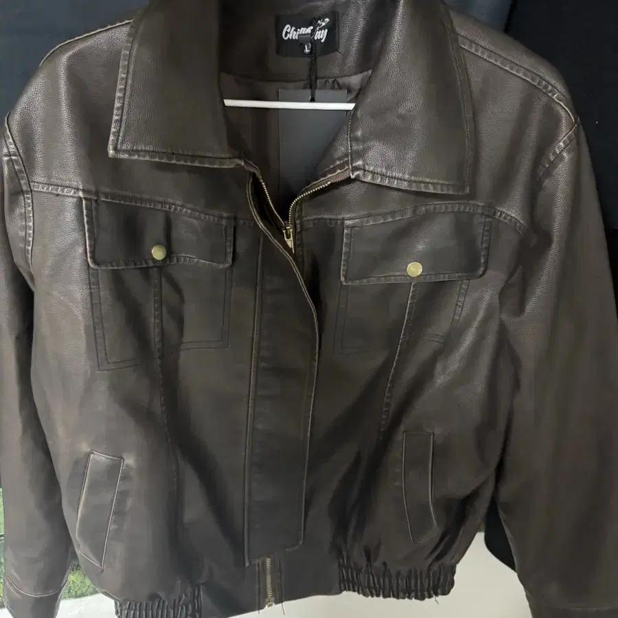 Retro Damaged Leather Jacket