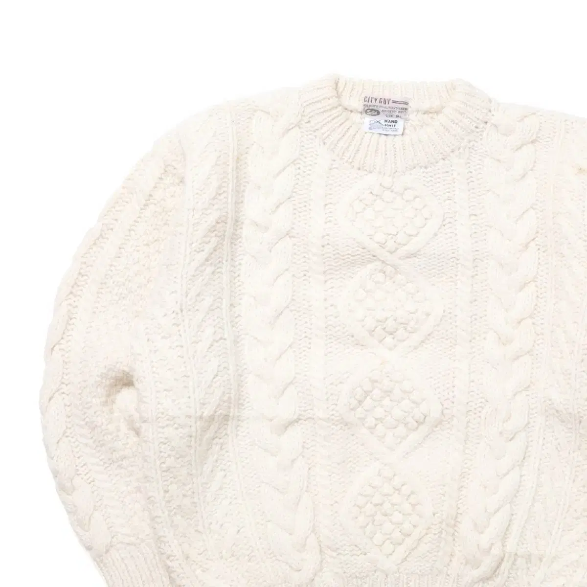 시티 가이 Wool Aran Hand Knit