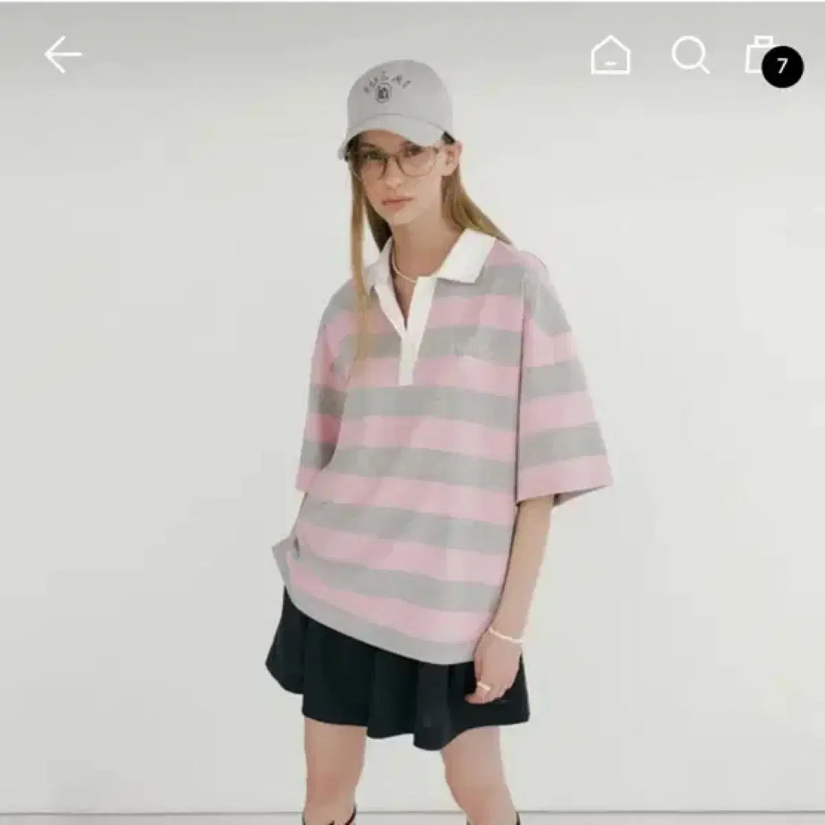 이울라이 럭비티 Rugby box T Pink