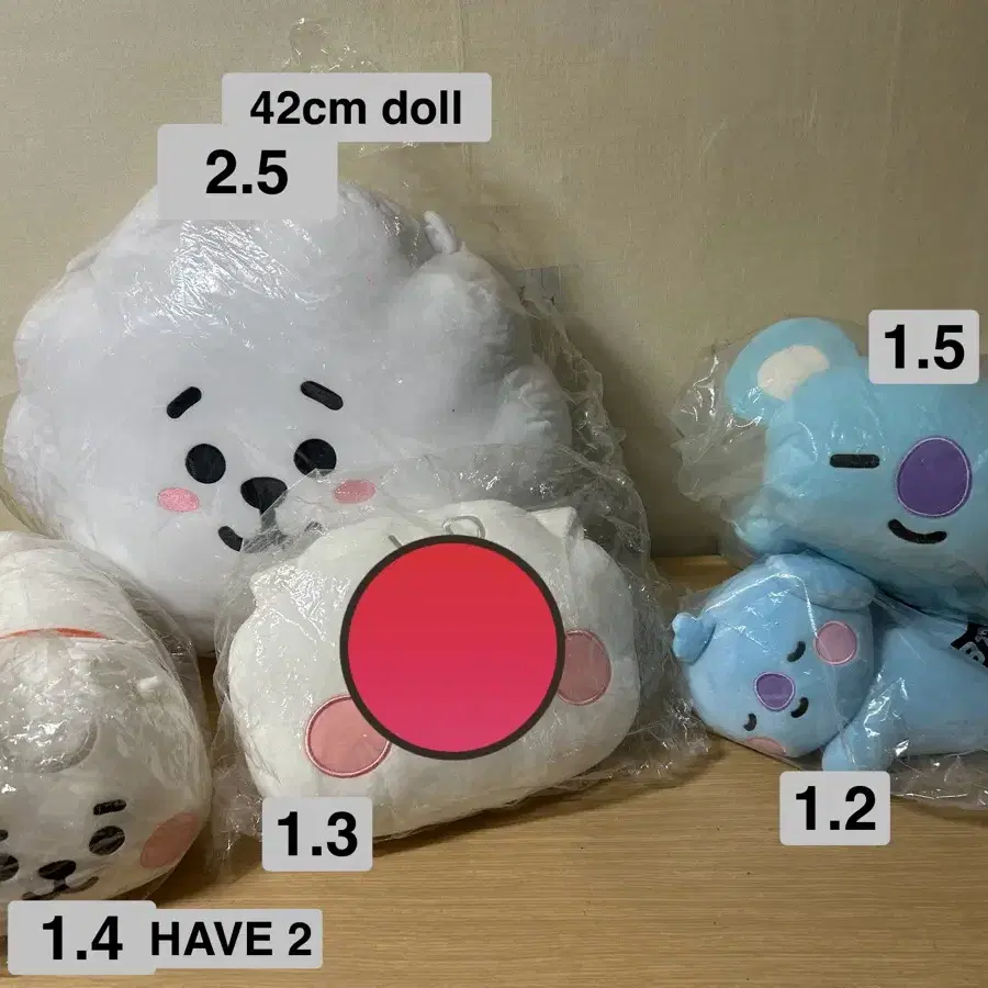 방탄 BTS BT21 DOLL 스탠딩 인형 42cm 30cm 쿠션 알제이