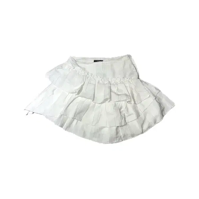 므넴 [mnem] White Ruffle Tiered Skirt S