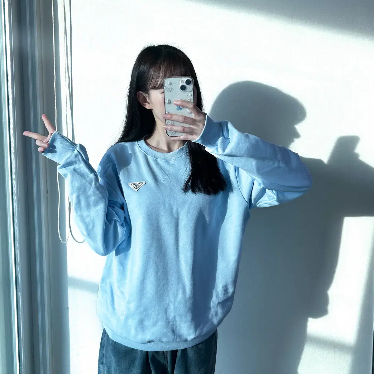 Prada Light Blue Sweatshirt